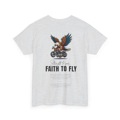 Faith to Fly Motorcycle Eagle Tee - Unisex Heavy Cotton Shirt